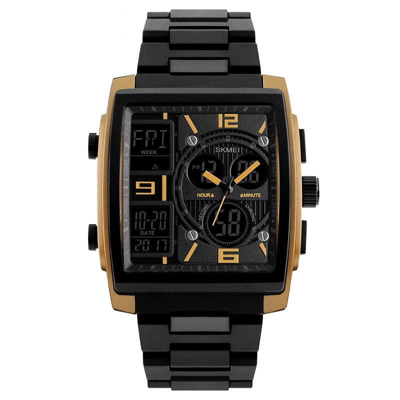 Fashion Geometric Single Folding Buckle Electronic Menu0027s Watches