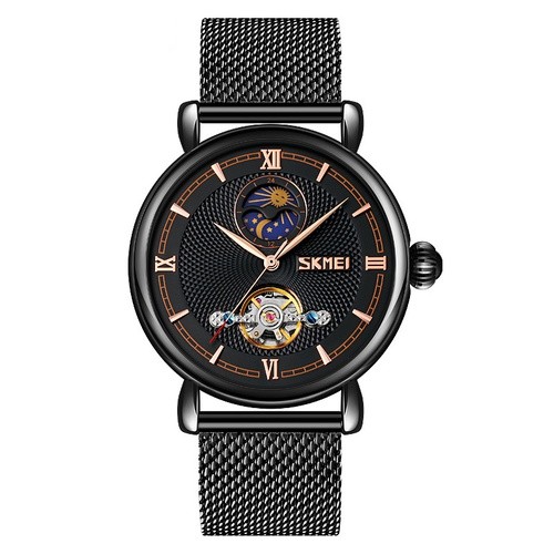 Fashion Color Block Single Folding Buckle Mechanical Menu0027s Watches