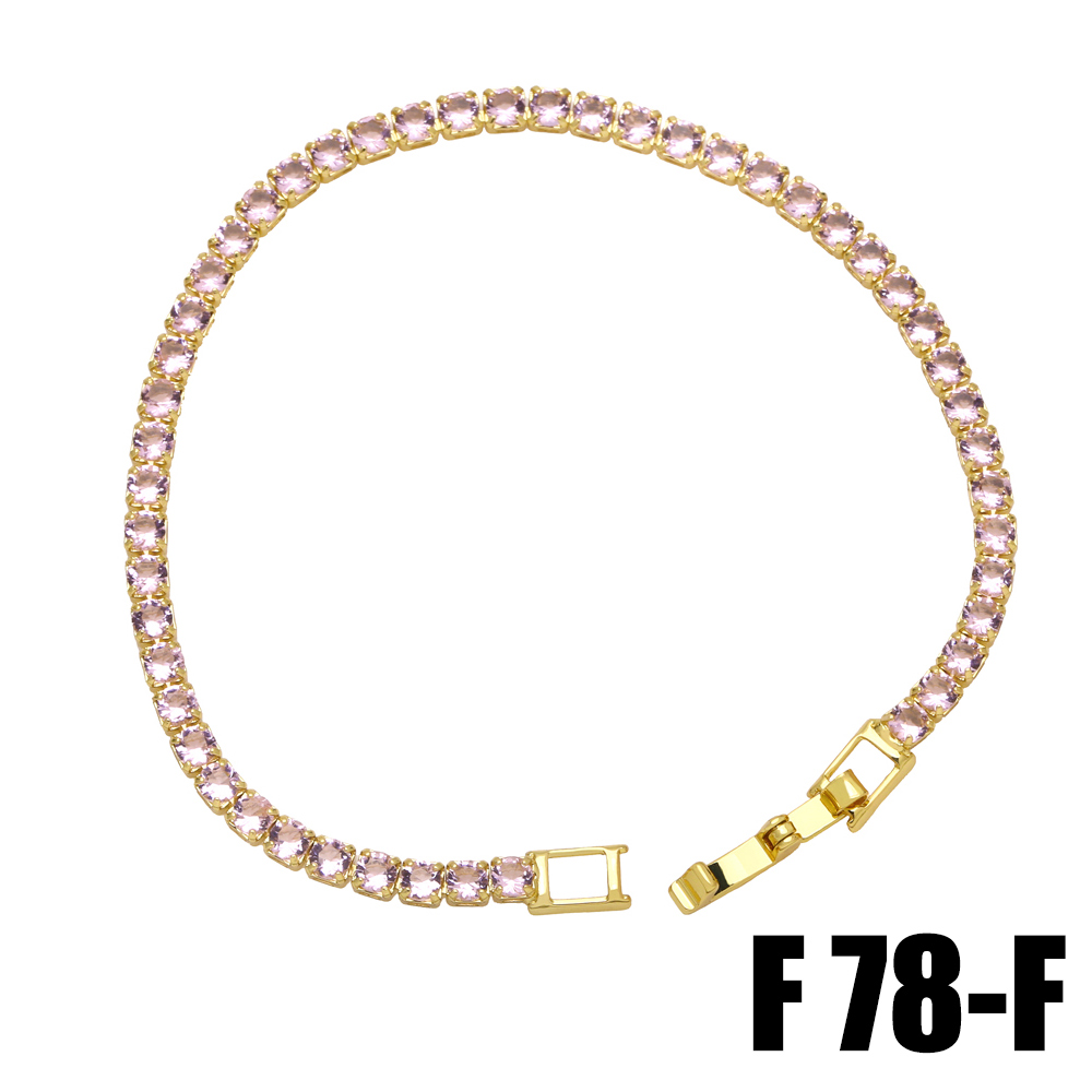 Simple Style Geometric Copper Plating Zircon Bracelets 1 Piece