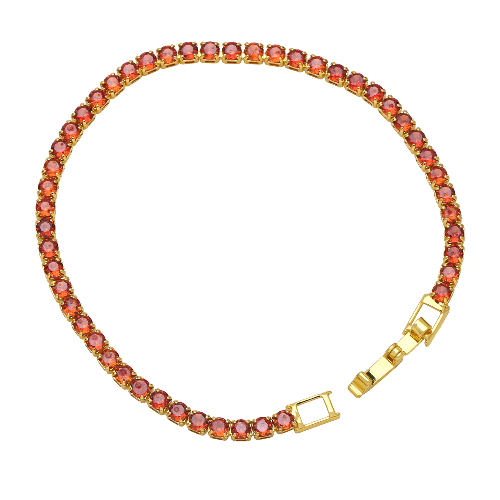 Simple Style Geometric Copper Plating Zircon Bracelets 1 Piece