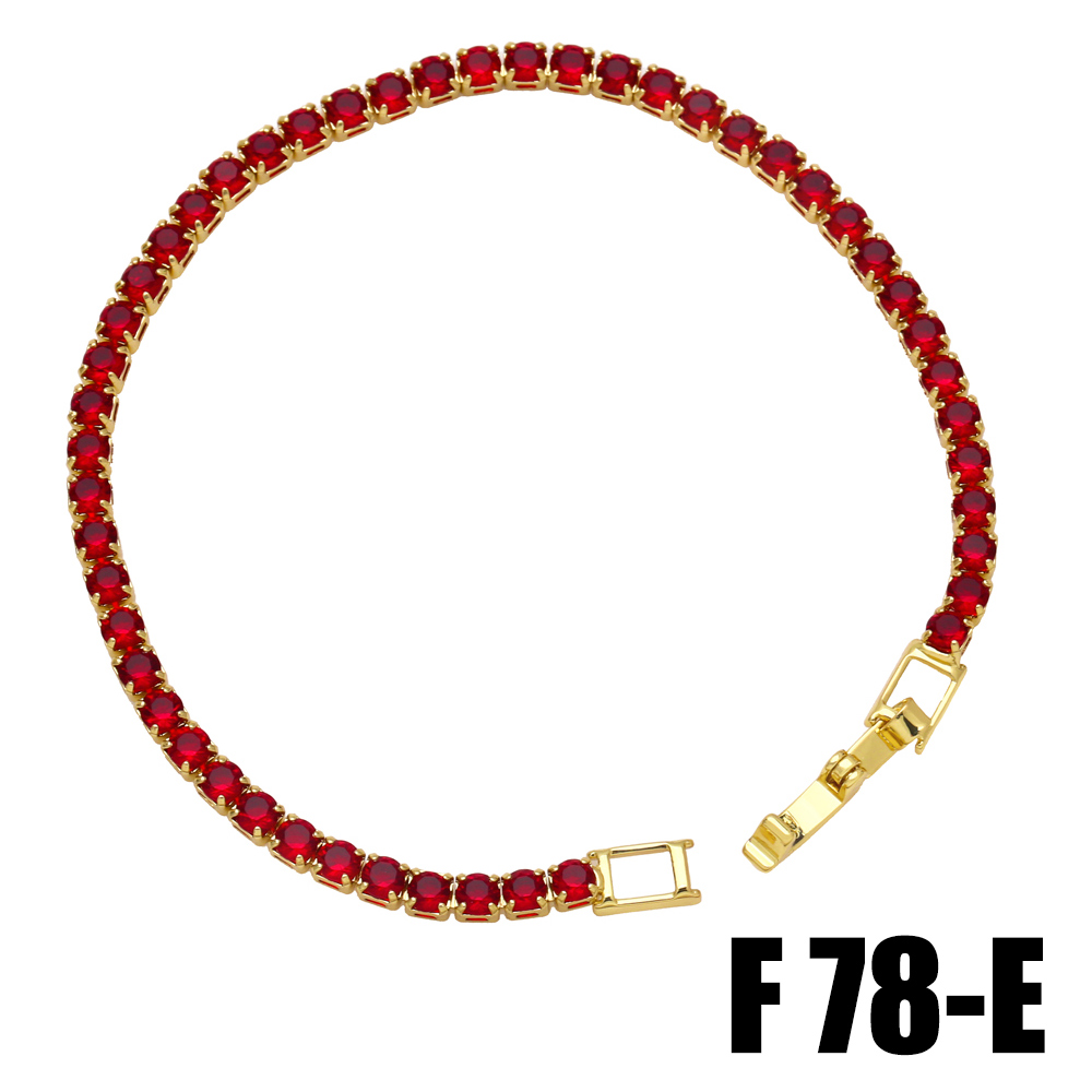 Simple Style Geometric Copper Plating Zircon Bracelets 1 Piece