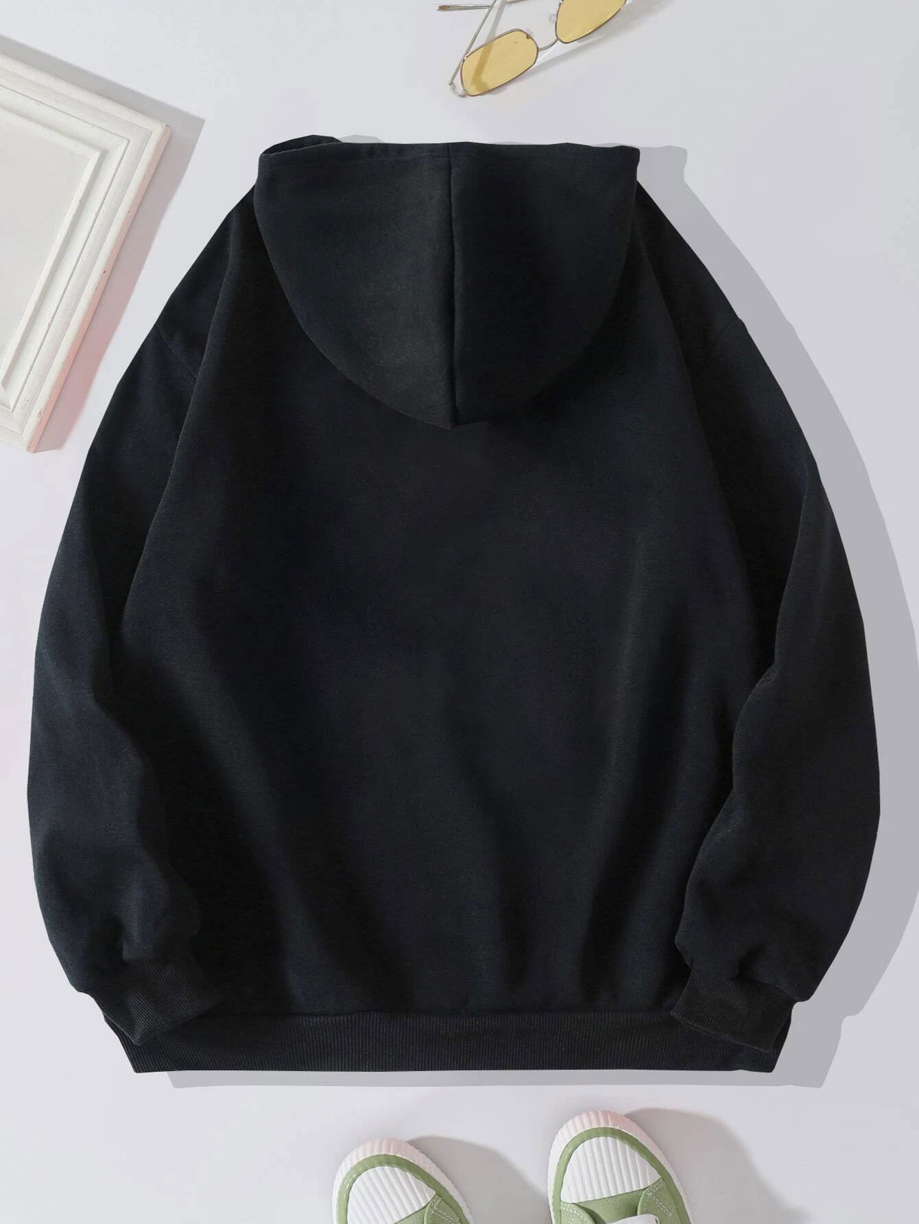 Casual Rose Polyester Hooded Long Sleeve Regular Sleeve Printing Pocket Hoodie