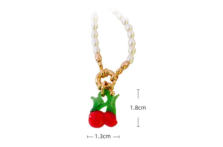 Fashion Fruit Pearl glass Necklace 1 Piece