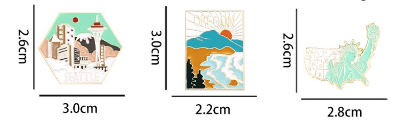 Fashion Building Landscape Alloy Plating Unisex Brooches