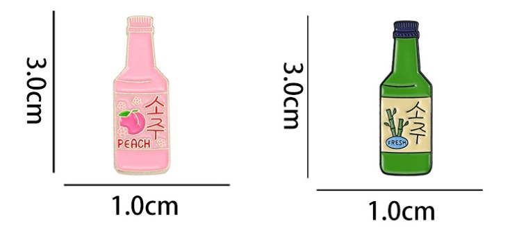 Fashion Wine Bottle Alloy Plating Unisex Brooches
