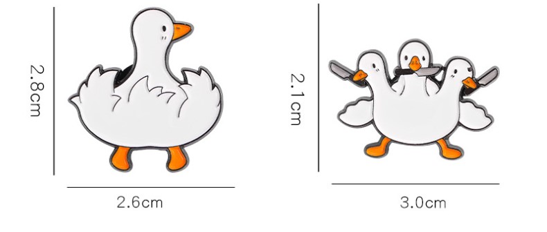 Fashion Duck Alloy Plating Unisex Brooches