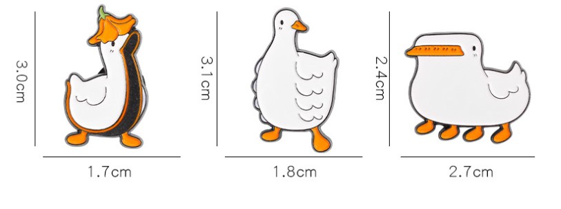 Fashion Duck Alloy Plating Unisex Brooches