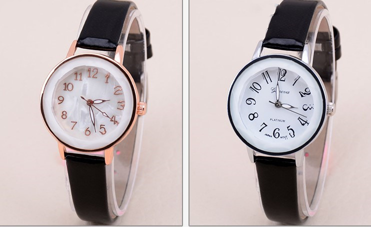 Simple Style Solid Color Buckle Quartz Womenu0027s Watches