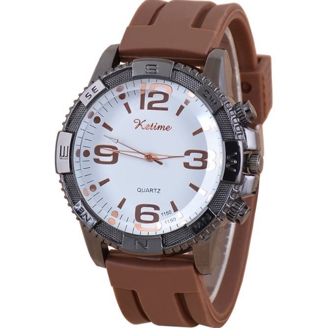 Sports Solid Color Buckle Quartz Menu0027s Watches
