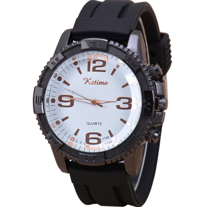 Sports Solid Color Buckle Quartz Menu0027s Watches