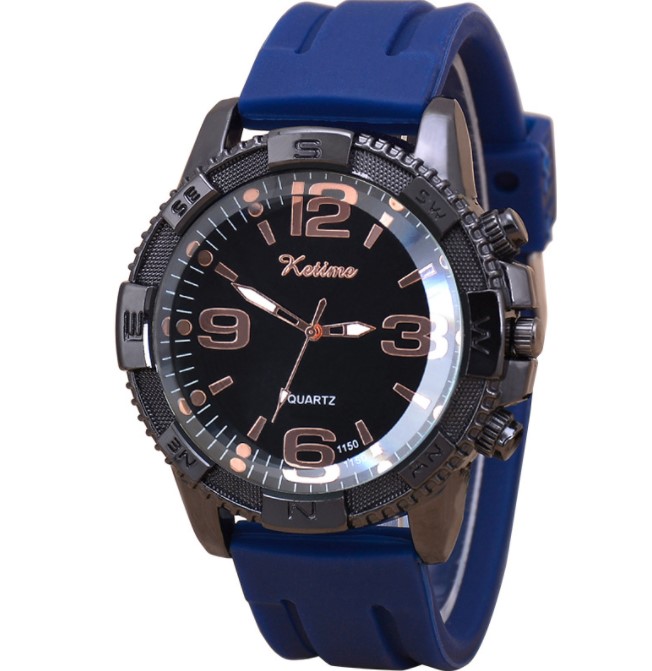 Sports Solid Color Buckle Quartz Menu0027s Watches