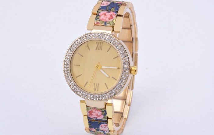 Fashion Flower Jewelry Buckle Quartz Womenu0027s Watches