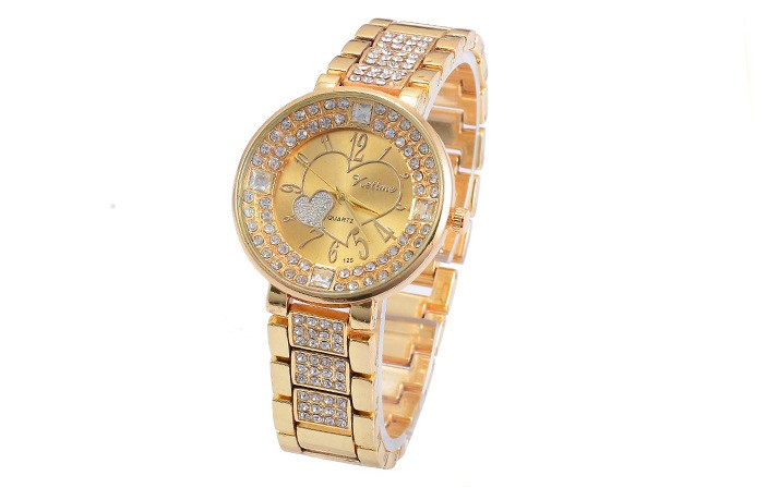 Business Heart Shape Unilateral Hidden Hook Quartz Womenu0027s Watches