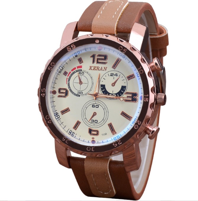 Casual Fashion Color Block Buckle Quartz Menu0027s Watches