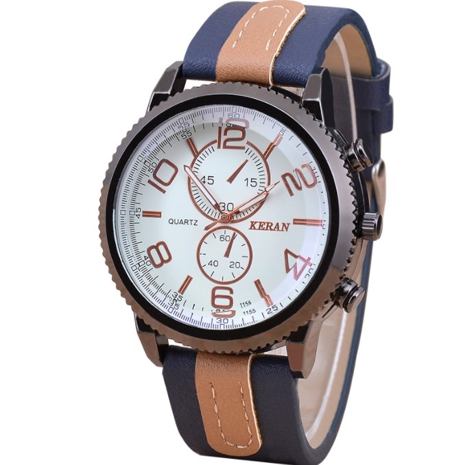 Fashion Color Block Buckle Quartz Menu0027s Watches