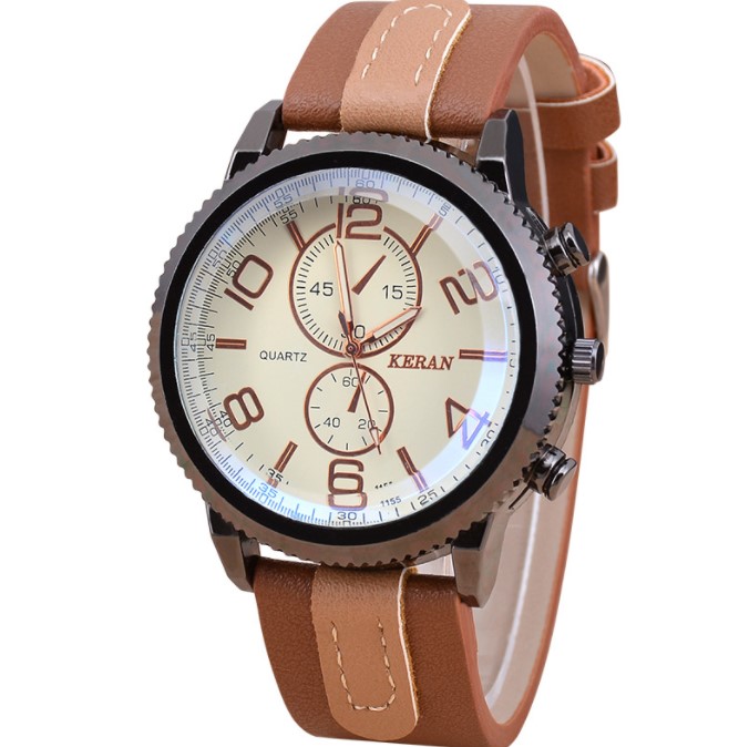 Fashion Color Block Buckle Quartz Menu0027s Watches