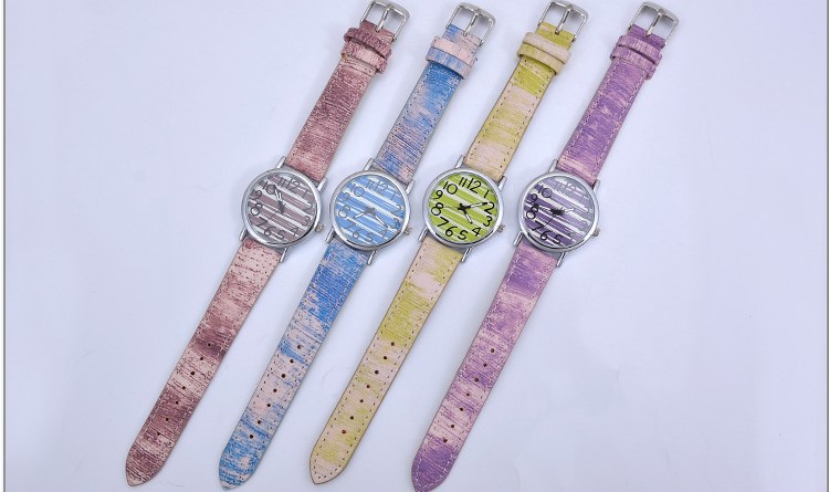 Casual Color Block Buckle Quartz Womenu0027s Watches