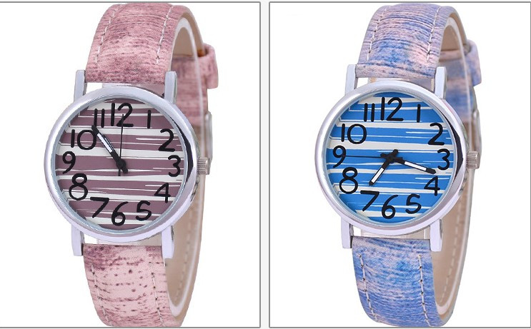 Casual Color Block Buckle Quartz Womenu0027s Watches