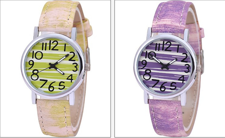 Casual Color Block Buckle Quartz Womenu0027s Watches