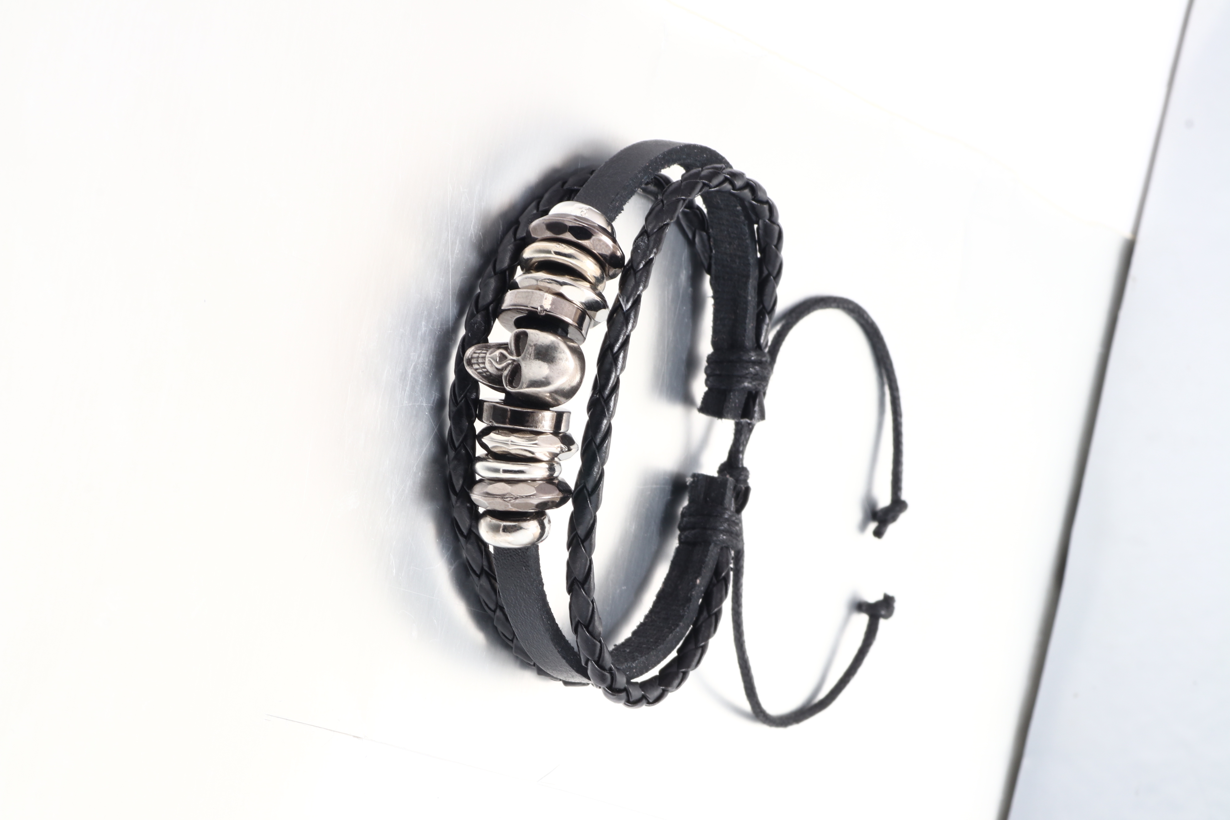 1 Piece Vintage Style Skull Alloy Knitting Menu0027S Bracelets