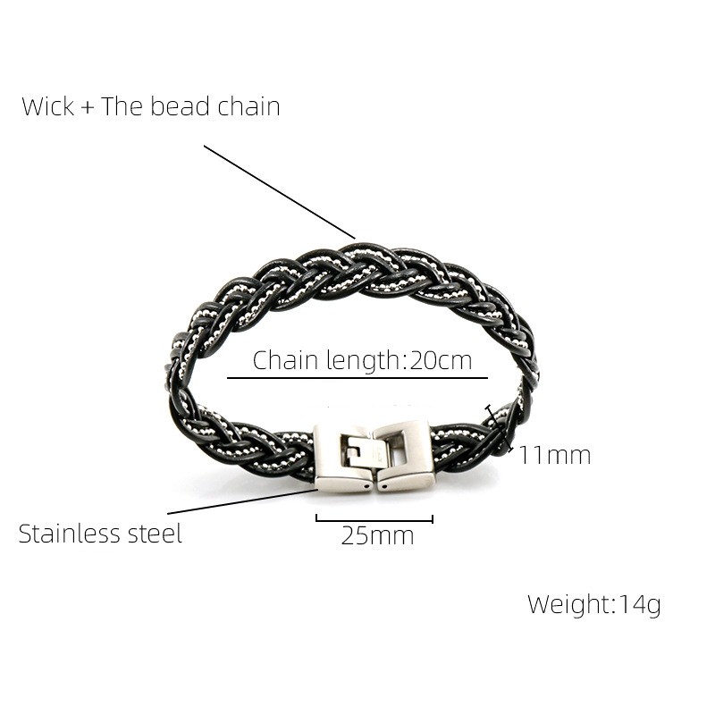 1 Piece Simple Style Twist Oil Rope Handmade Chain Unisex Bracelets