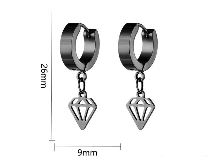 Simple Style Solid Color Stainless Steel Plating Hollow Out Drop Earrings Ear clips 1 Piece