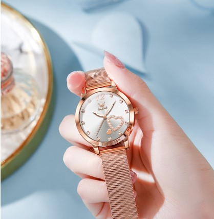 Fashion Round Single Folding Buckle Quartz Womenu0027s Watches
