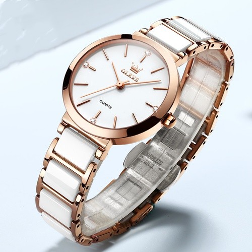 Fashion Round Butterfly Double Snap Quartz Womenu0027s Watches