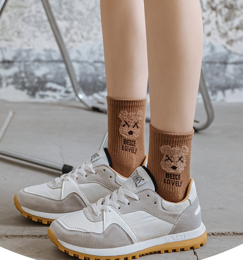 Womenu0027S Fashion Bear Cotton Crew Socks A Pair