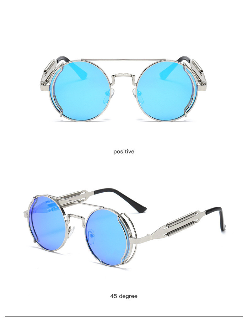 Fashion Geometric Ac Round Frame Half Frame Womenu0027s Sunglasses