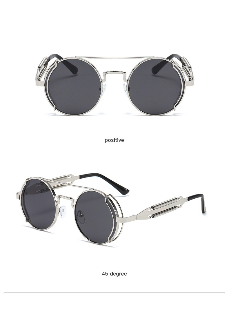 Fashion Geometric Ac Round Frame Half Frame Womenu0027s Sunglasses
