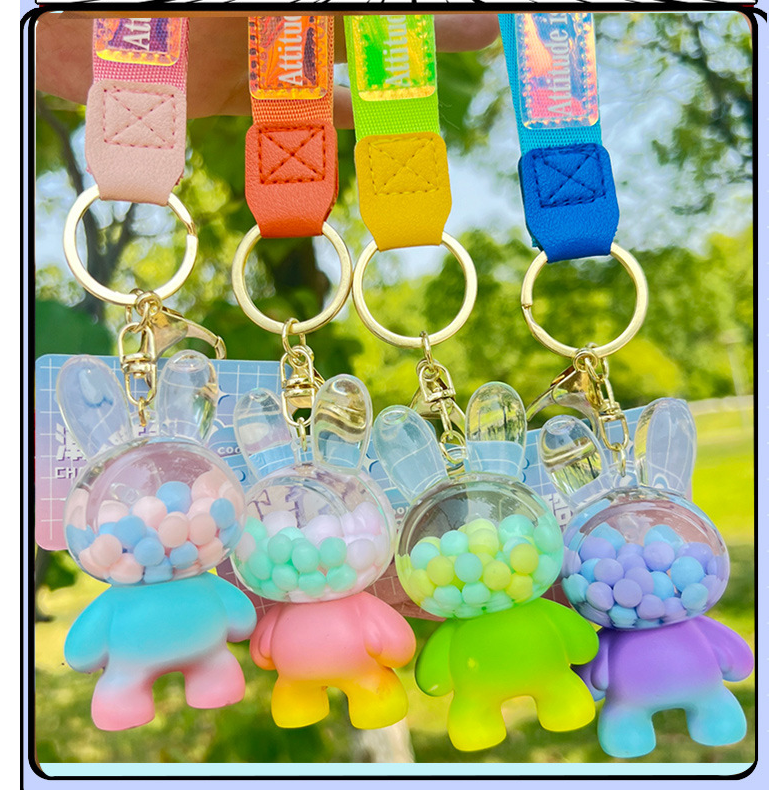 1 Piece Cartoon Style Rabbit Arylic Unisex Bag Pendant Keychain