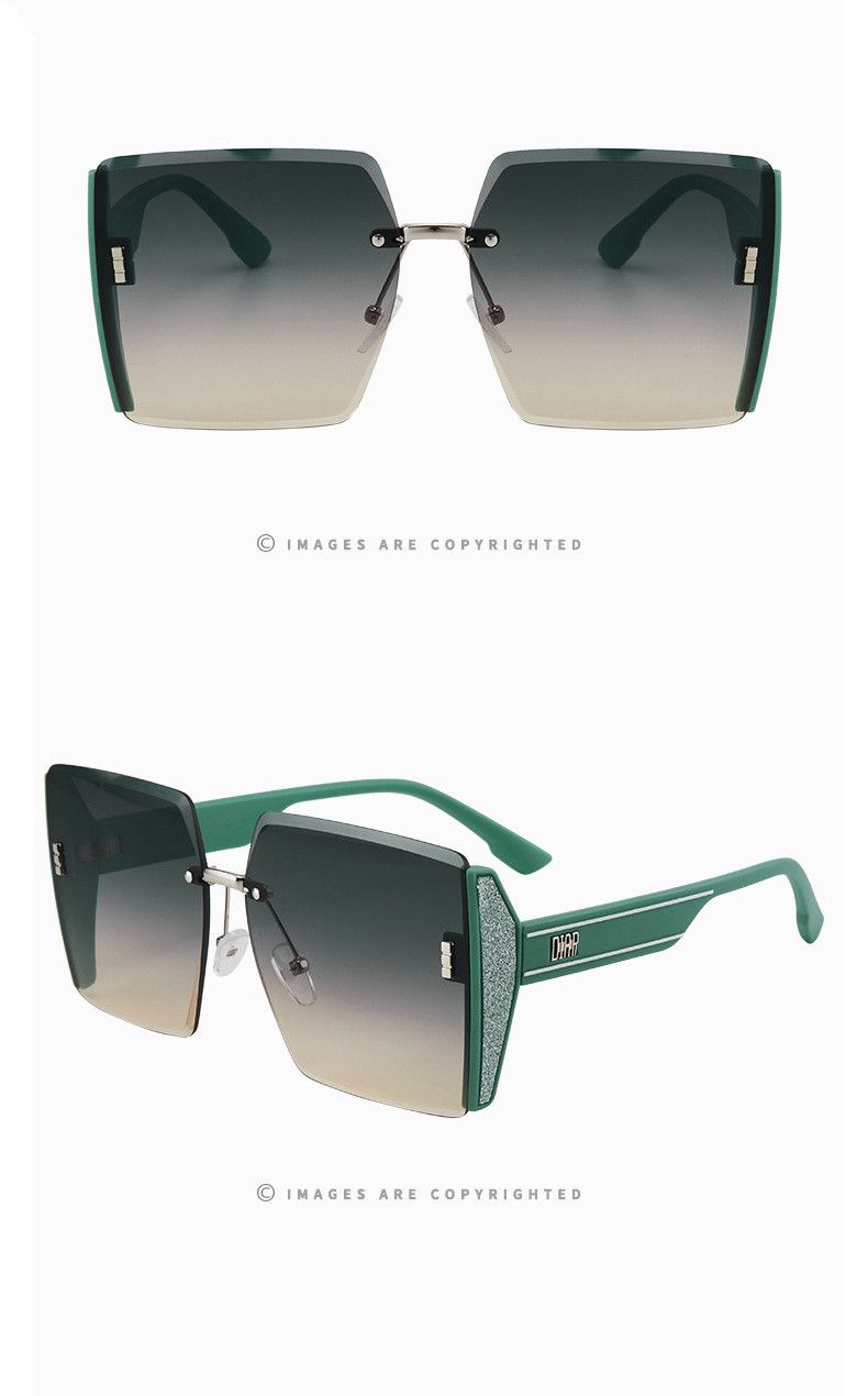 Fashion Geometric Pc Square Frameless Womenu0027s Sunglasses