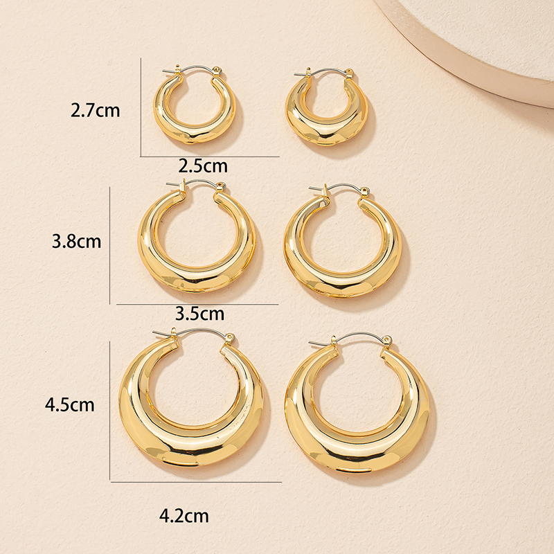 1 Pair Retro Round Alloy Inlay Alloy Womenu0027S Ear Studs