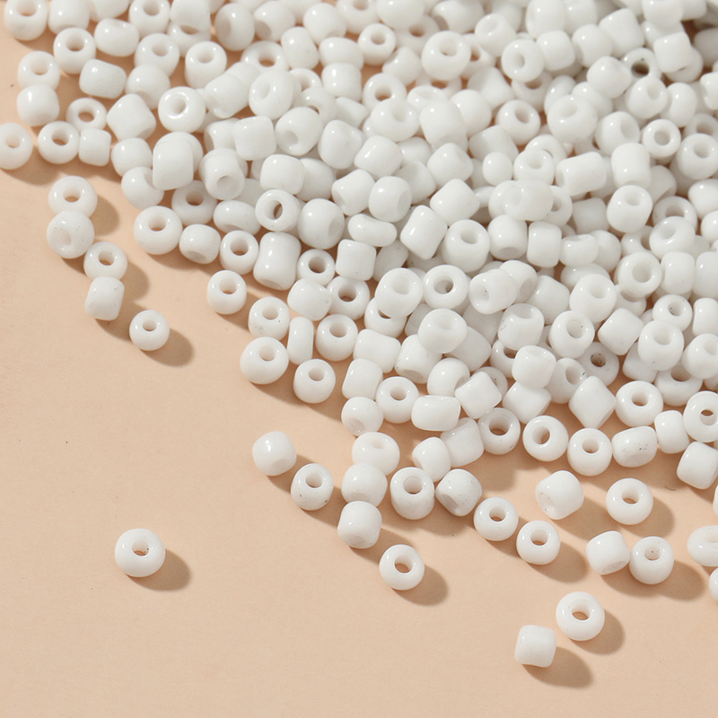 Handmade DIY White Small Rice-Shaped Beads Bulk Beaded