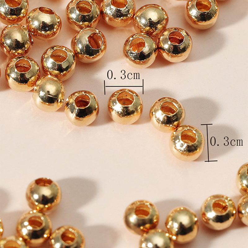 Fashion Popular Ornament Basic Accessories Metal Beads 1 Pack (100 Pcs)