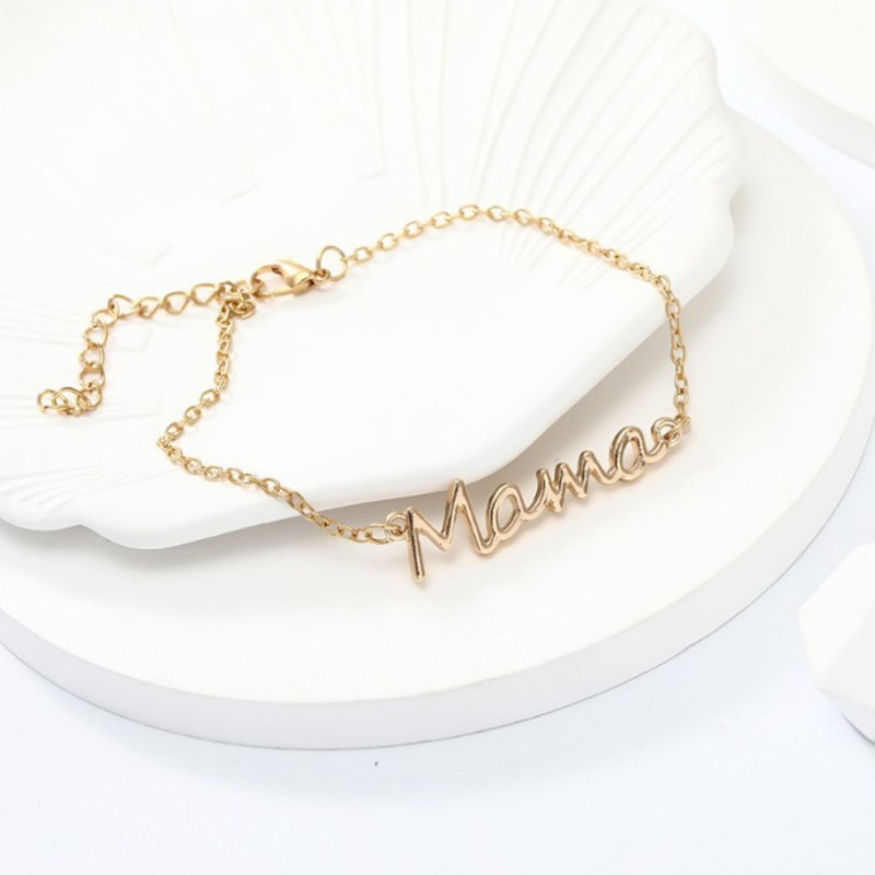 2022 Alloy Plating Motheru0027s Day Letter Bracelet Wholesale Amazon Wish Foreign Trade Mama Mom Bra