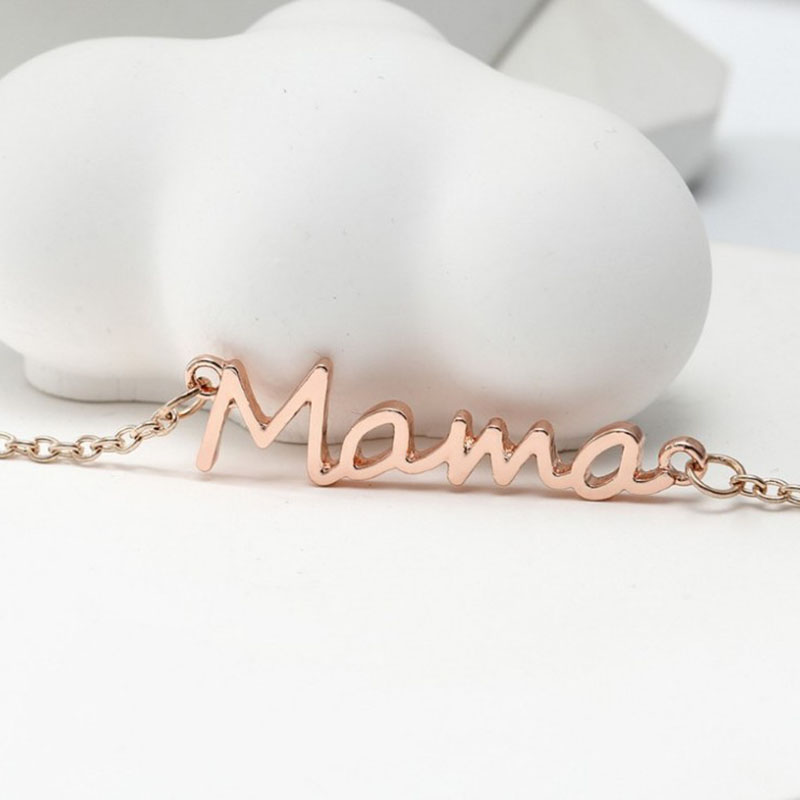 2022 Alloy Plating Motheru0027s Day Letter Bracelet Wholesale Amazon Wish Foreign Trade Mama Mom Bra