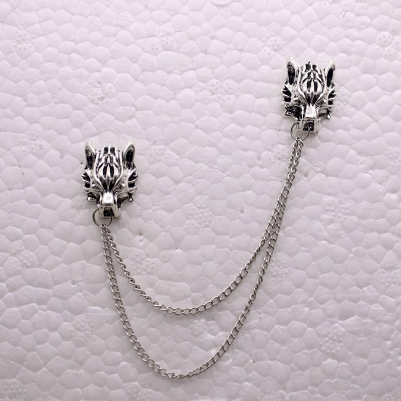 Wish Amazon EBay European and American Hot Fashion Menu0027s Personality Tassel Lionu0027s Head Broo