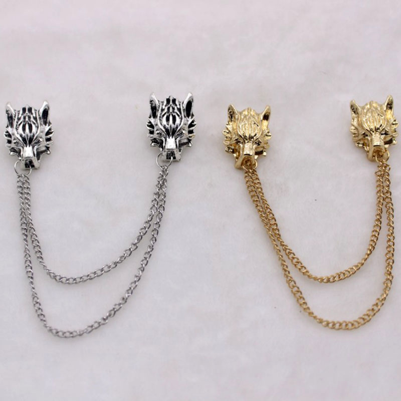 Wish Amazon EBay European and American Hot Fashion Menu0027s Personality Tassel Lionu0027s Head Broo