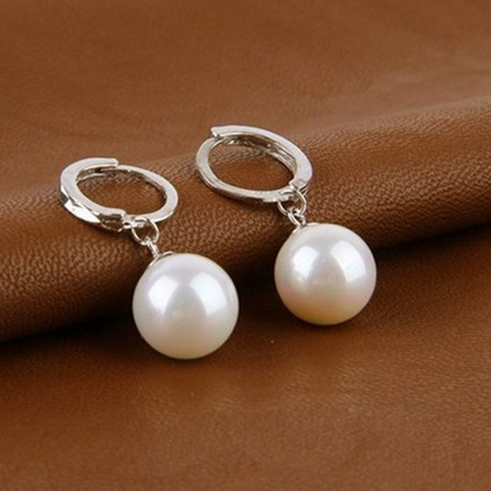 Fashion Sweet Alloy Geometry Pearl Earrings Drop