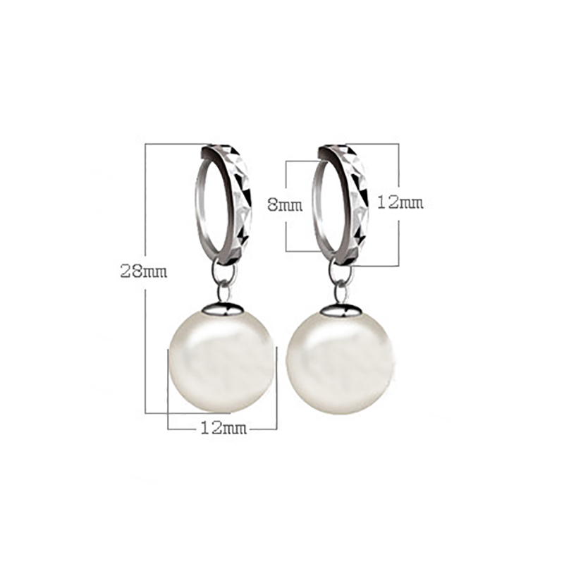 Fashion Sweet Alloy Geometry Pearl Earrings Drop