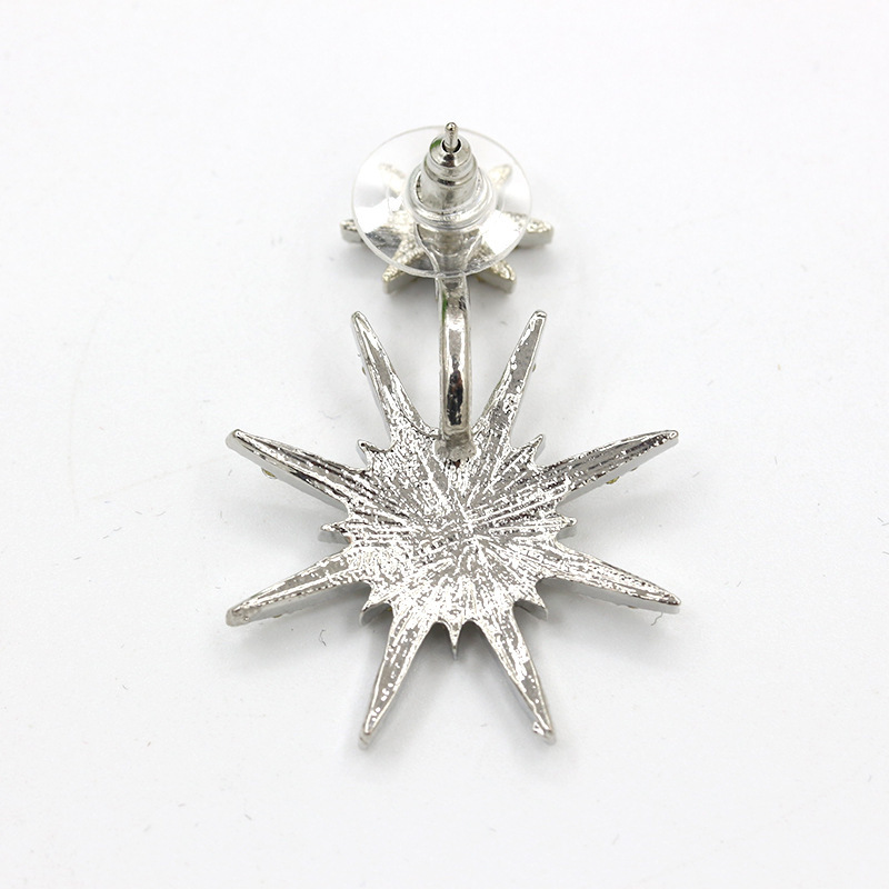 Fashion Snowflake shape pendant alloy inlaid rhinestone Earrings