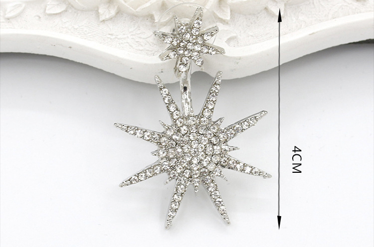 Fashion Snowflake shape pendant alloy inlaid rhinestone Earrings