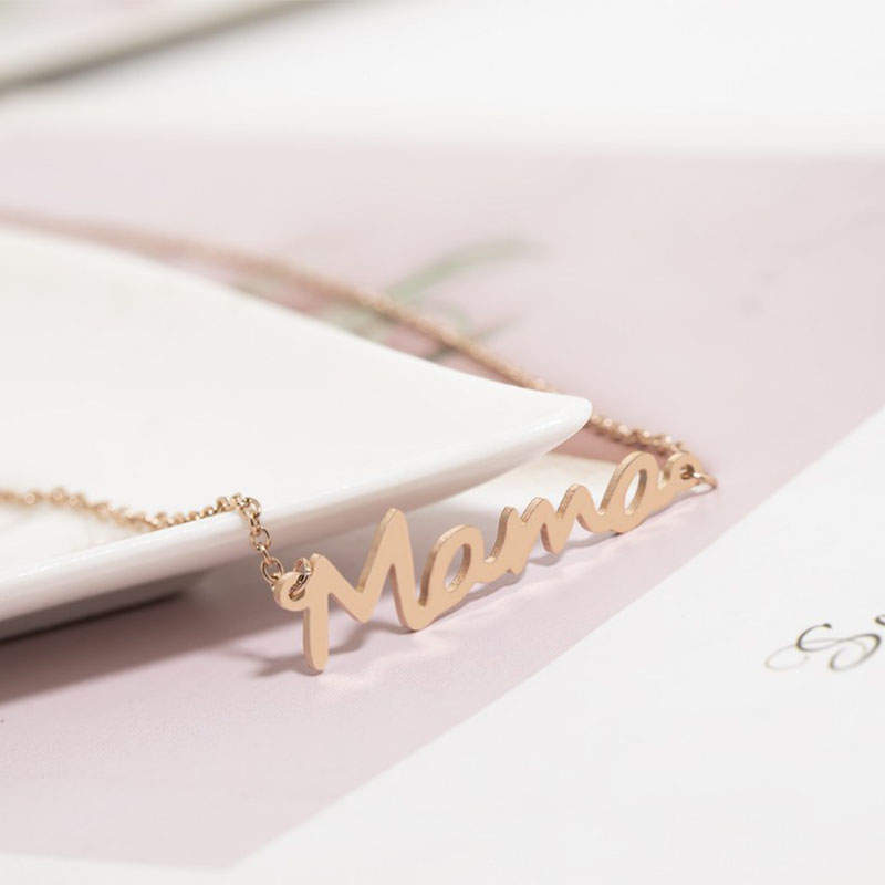 Fashion New Mama Mother Letter Necklace Creative Motheru0027s Day Alloy