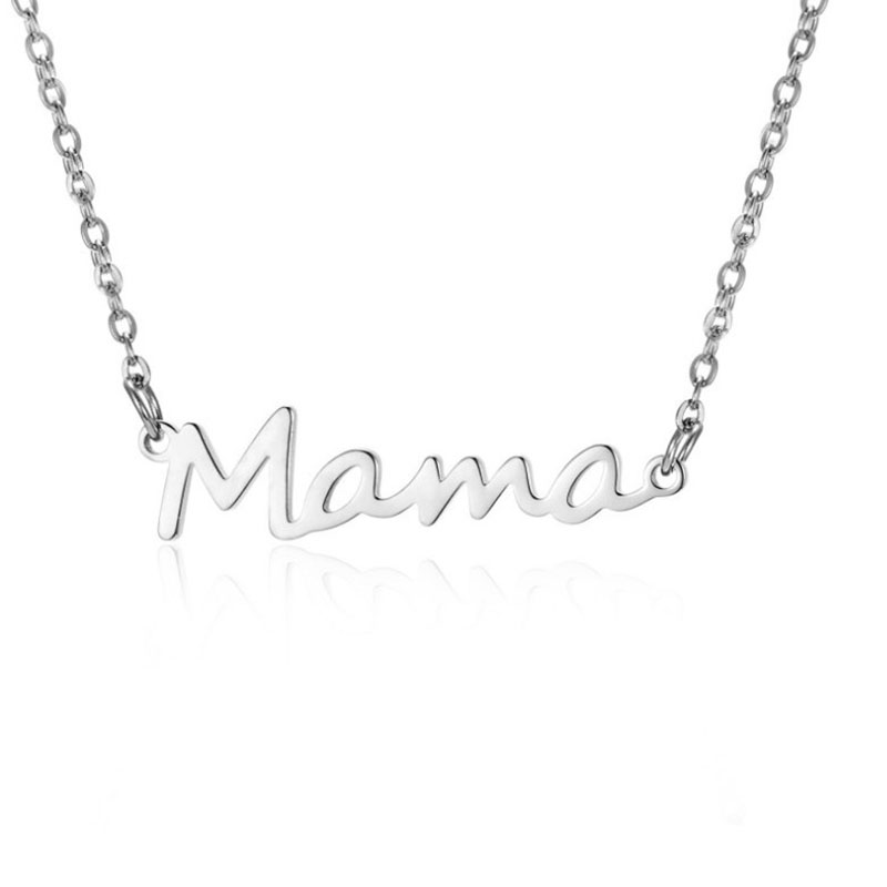 Fashion New Mama Mother Letter Necklace Creative Motheru0027s Day Alloy