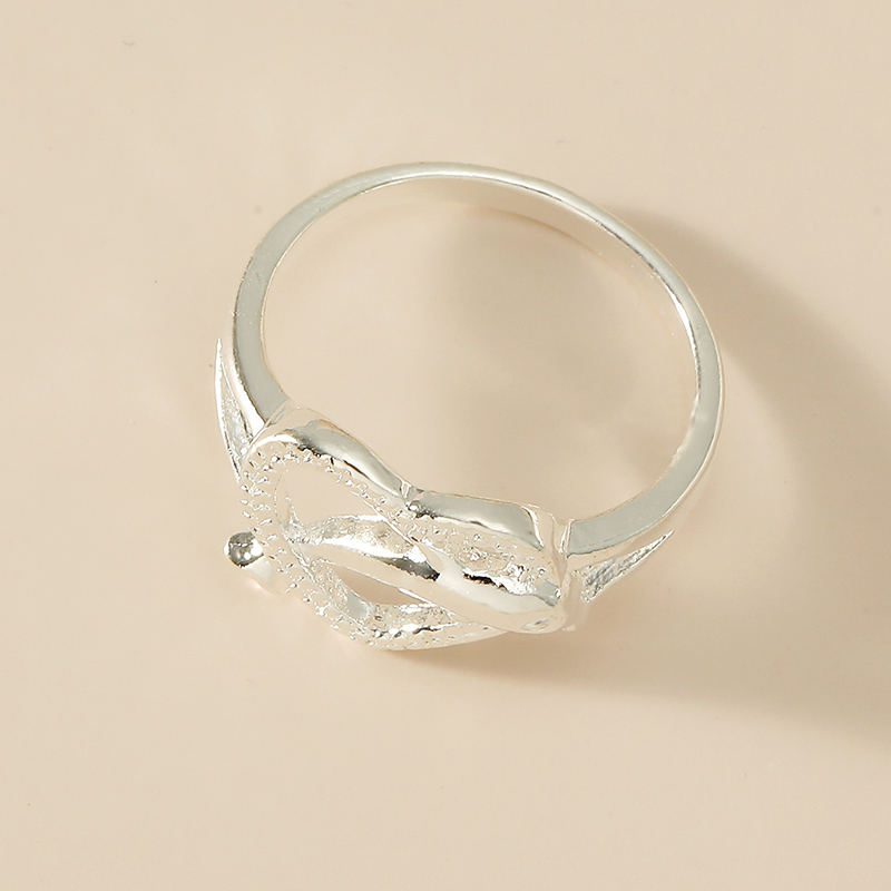 Fashion Ornament Hollow Heart-shaped Dolphin Marine Animal Alloy Ring