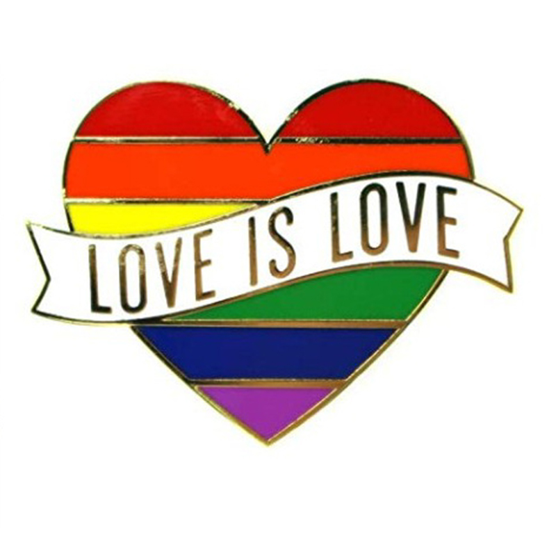 LGBT Rainbow Love Flag Gay Brooch Spot Coat Clothing Dripping Oil Collar Pin Cartoon Brooch