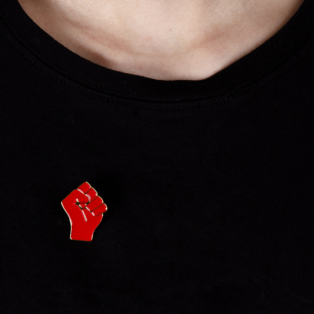 Black Fist Proposed Unity Fist Brooch Biacl Lives Matter Brooch in Stock