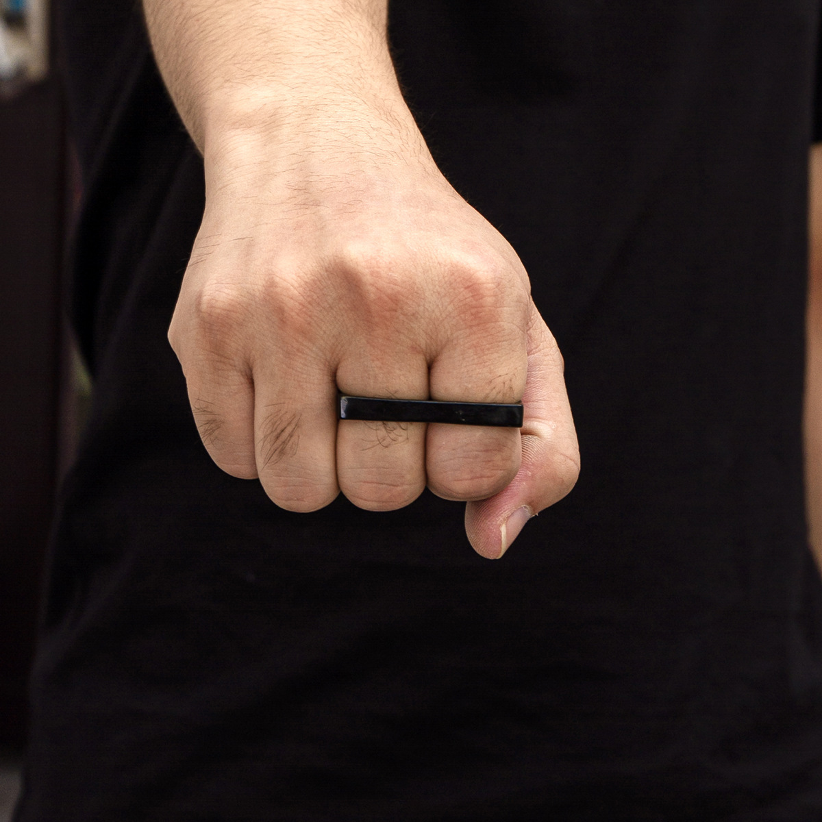 punk style Menu0027s Double circle Glossy alloy Ring